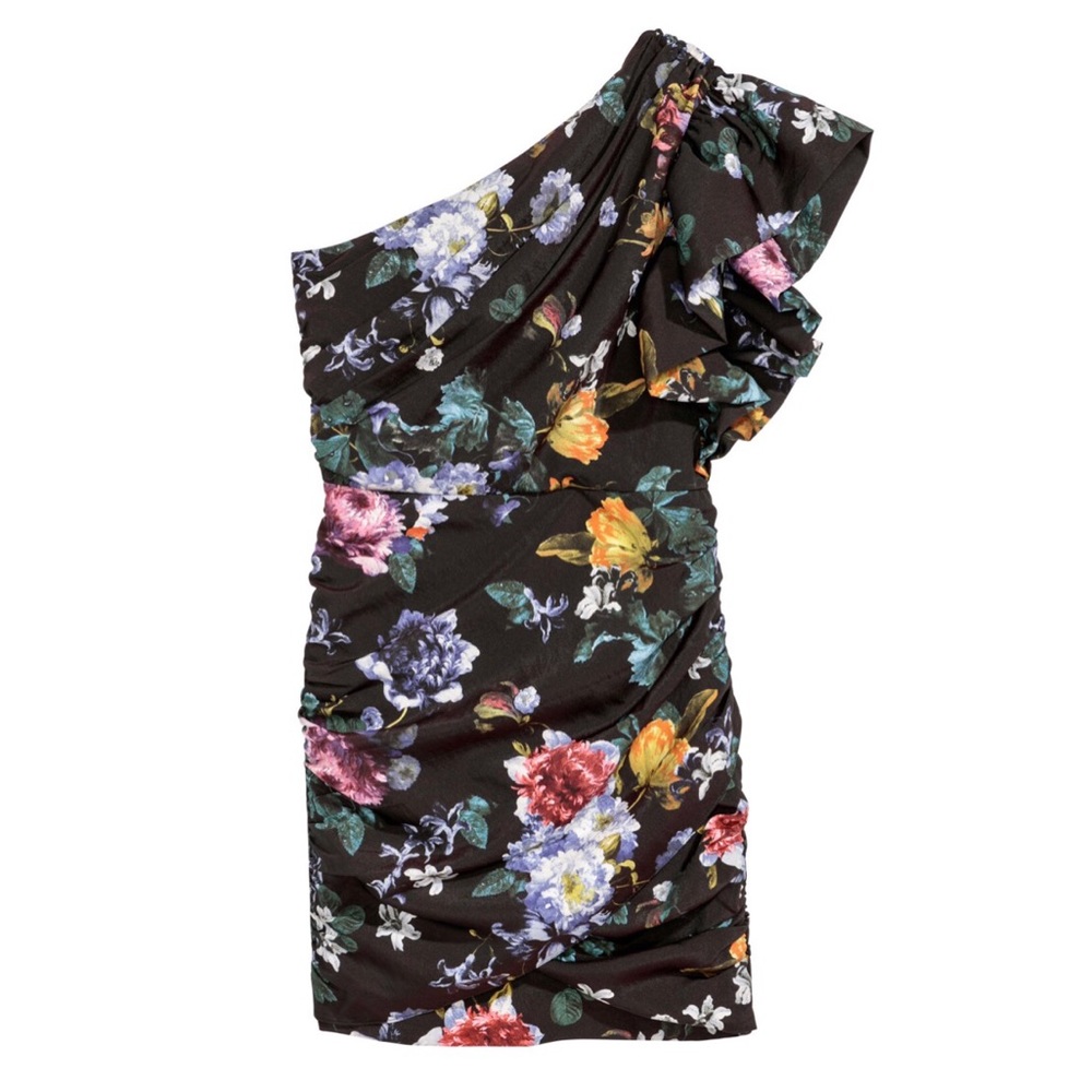 H&M One Shoulder Draped Dress (new)